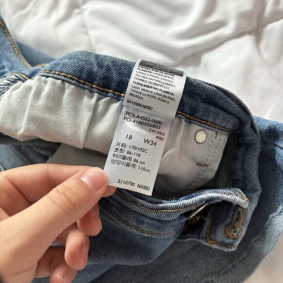 Denizen From Levis Jean Shorts Womens 18 W34 Vintage High Rise Blue Denim - Picture 6 of 7